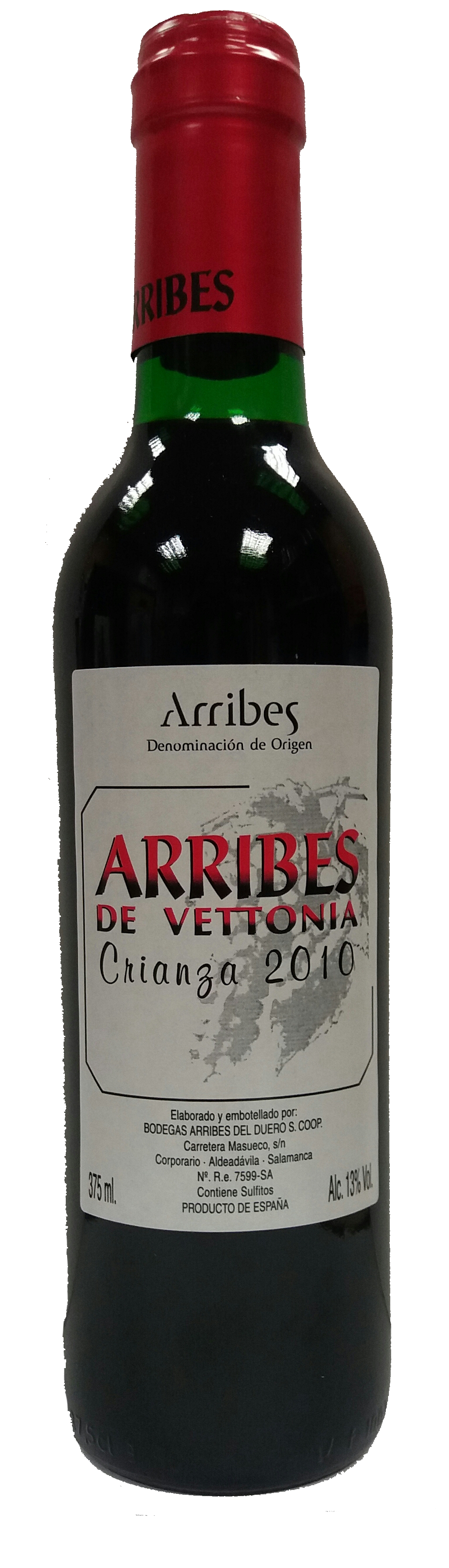 Botella vino arribes crianza 37cl